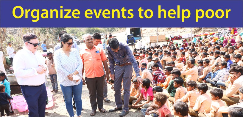organise events to help poor